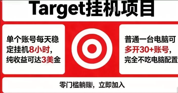 Target商品浏览自动化工具界面，展示多开窗口和日收益。