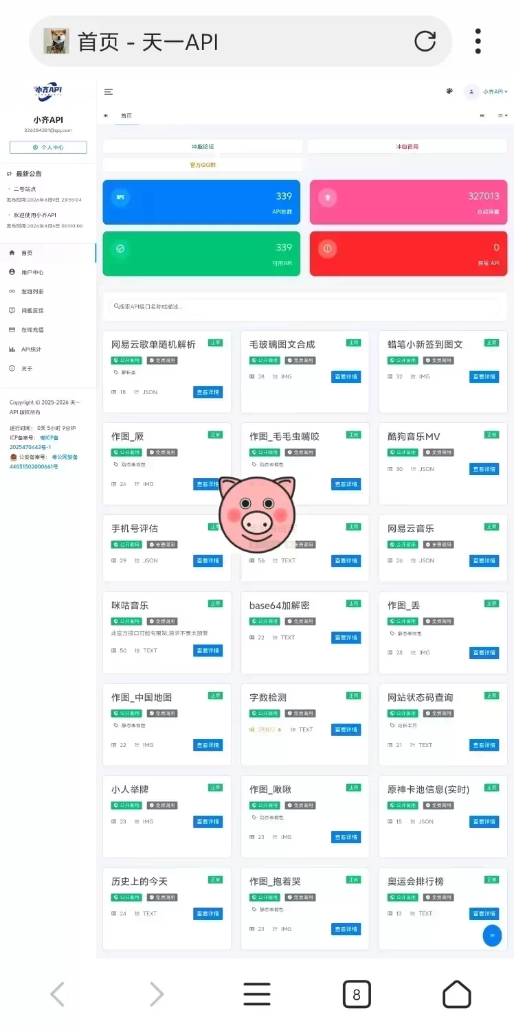 小齐API管理系统源码二开版全开源界面截图