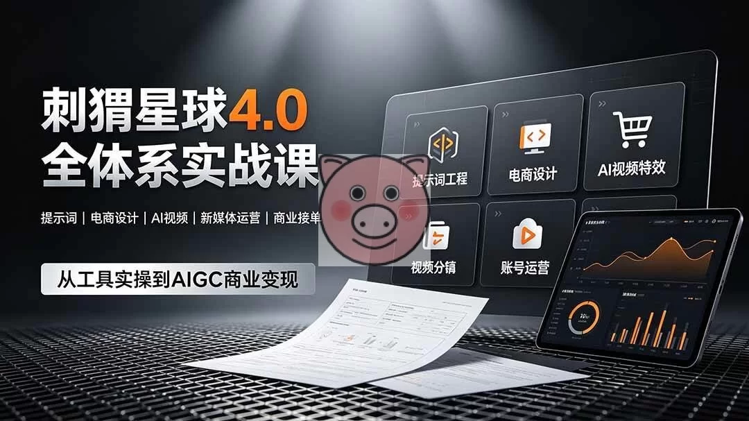 (19224期)刺猬星球4.0全体系实战课,覆盖提示词工程、电商设计、AI视频特效与新媒体运营,一站式掌握AIGC商业核心技能-小栈博客测试网