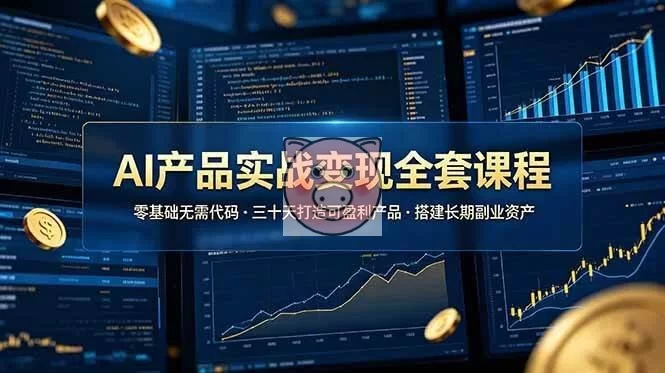 (19074期)AI产品实战变现全套课程,零基础无需代码,三十天打造可盈利产品搭建长期副业资产-小栈博客测试网