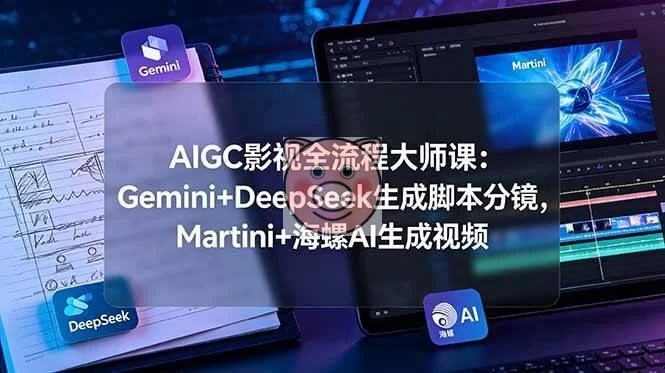 (19008期)AIGC影视全流程大师课:Gemini+DeepSeek生成脚本分镜,Martini+海螺AI生成视频 (19008期)AIGC影视全流程大师课:Gemini+DeepSeek生成脚本分镜,Martini+海螺AI生成视频