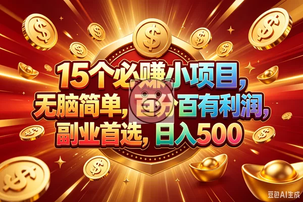 (19143期)15个必赚的小项目,百分百赚元子,无脑简单,副业首选,日入500+-小栈博客测试网