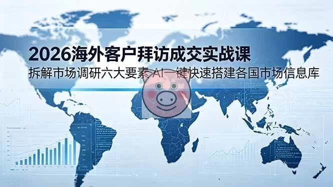 （18992期）2026海外客户拜访成交实战课：拆解市场调研六大要素，AI一键快速搭建各国市场信息库-小栈博客测试网