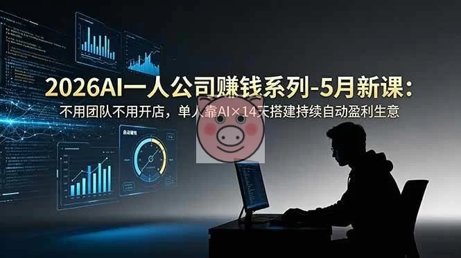 (18990期)2026AI一人公司(OPC)赚钱系列-5月新课:不用团队不用开店,单人靠AI×14天搭建持续自动盈利生意-小栈博客测试网