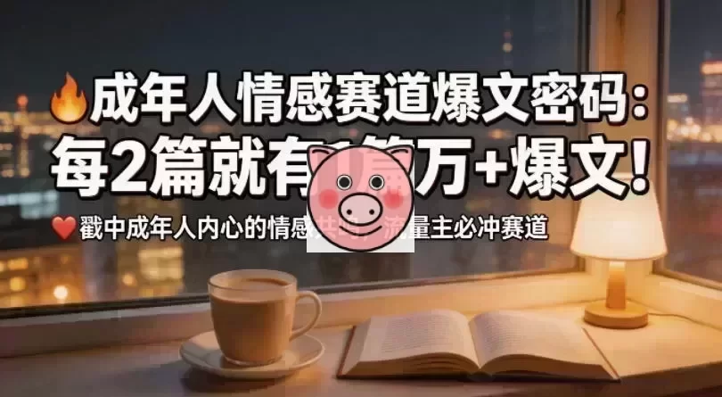 公众号流量主成年人情感心理赛道,流量最大,受众最广的主流赛道之一,平均每2篇就有1篇万爆文章-小栈博客测试网