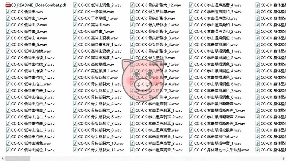 宝藏级别音效！2828种近身搏斗拳打脚踢音效素材，全部中文分类，免解压使用 Close Combat - 图片3
