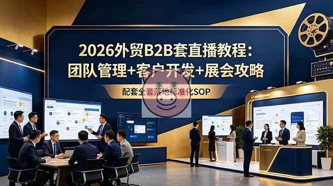 （18994期）2026外贸B2B套直播教程：团队管理+客户开发+展会攻略，配套全套落地标准化SOP-小栈博客测试网