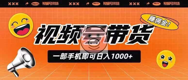 （19366期）视频号带货，一部手机即可日入1000+，无人直播玩法轻松躺赚带货佣金-小栈博客测试网