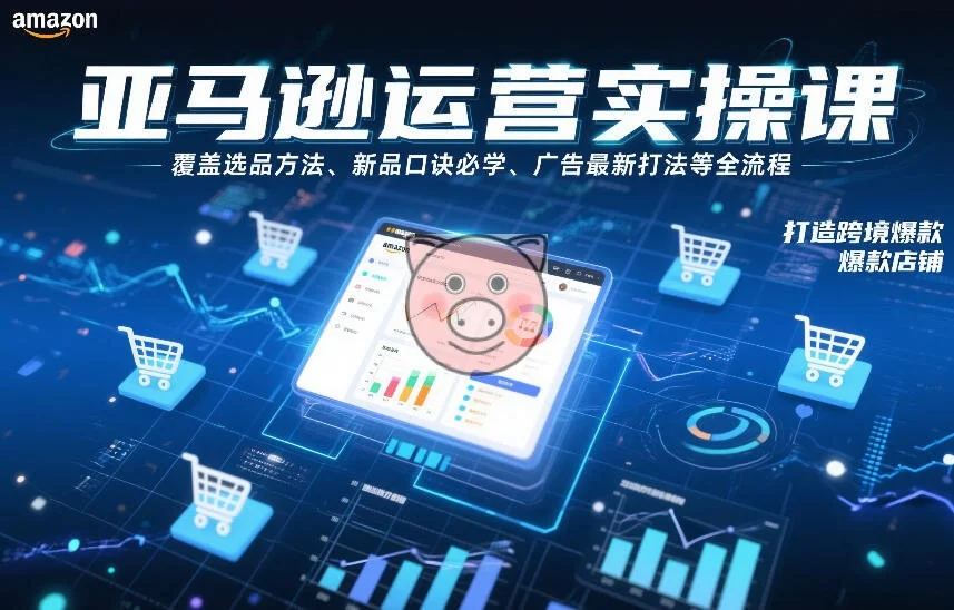 2026亚马逊运营实操课：选品方法·新品口诀·广告打法全流程，打造跨境爆款店铺（持续更新）