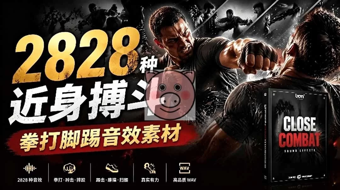 宝藏级别音效!2828种近身搏斗拳打脚踢音效素材,全部中文分类,免解压使用 Close Combat-小栈博客测试网