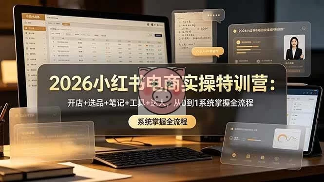 (18978期)2026小红书电商实操特训营:开店+选品+笔记+工具+达人,从0到1系统掌握全流程-小栈博客测试网
