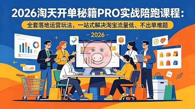 2026淘天开单秘籍PRO陪跑课：全套运营玩法解决流量低不出单
