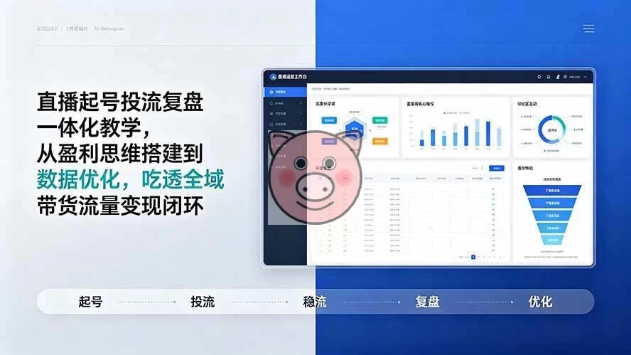 (19241期)直播起号投流复盘一体化教学,从盈利思维搭建到数据优化,吃透全域带货流量变现闭环-小栈博客测试网