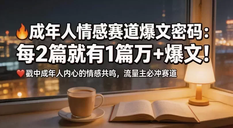 公众号流量主成年人情感心理赛道，流量最大，受众最广的主流赛道之一，平均每2篇就有1篇万爆文章-小栈博客测试网
