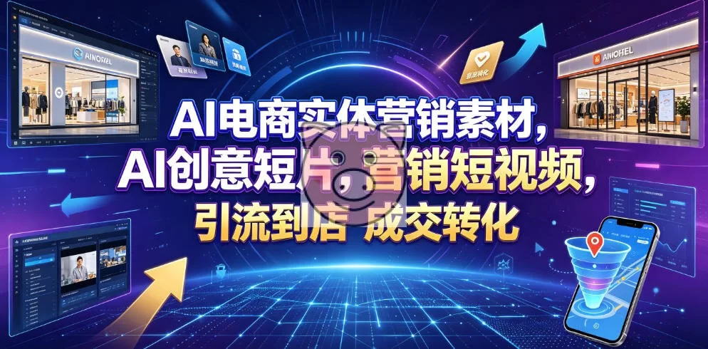 AI电商实体营销素材,AI创意短片,高效打造营销短视频,轻松引流到店,稳定提升门店客流与成交转化-小栈博客测试网