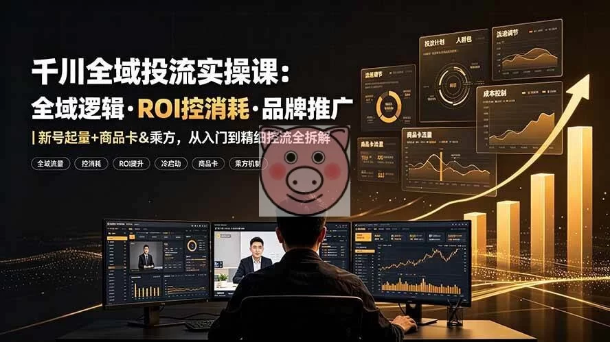 (19249期)千川全域投流实操课:全域逻辑·ROI控消耗·品牌推广|新号起量+商品卡&乘方,从入门到精细控流全拆解-小栈博客测试网