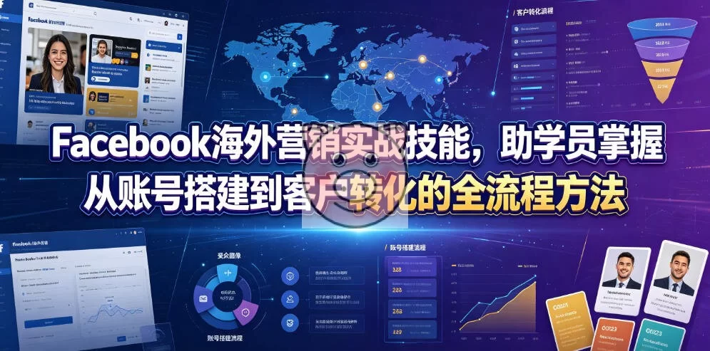 Facebook海外营销实战技能,助学员掌握从账号搭建到客户转化的全流程方法-小栈博客测试网