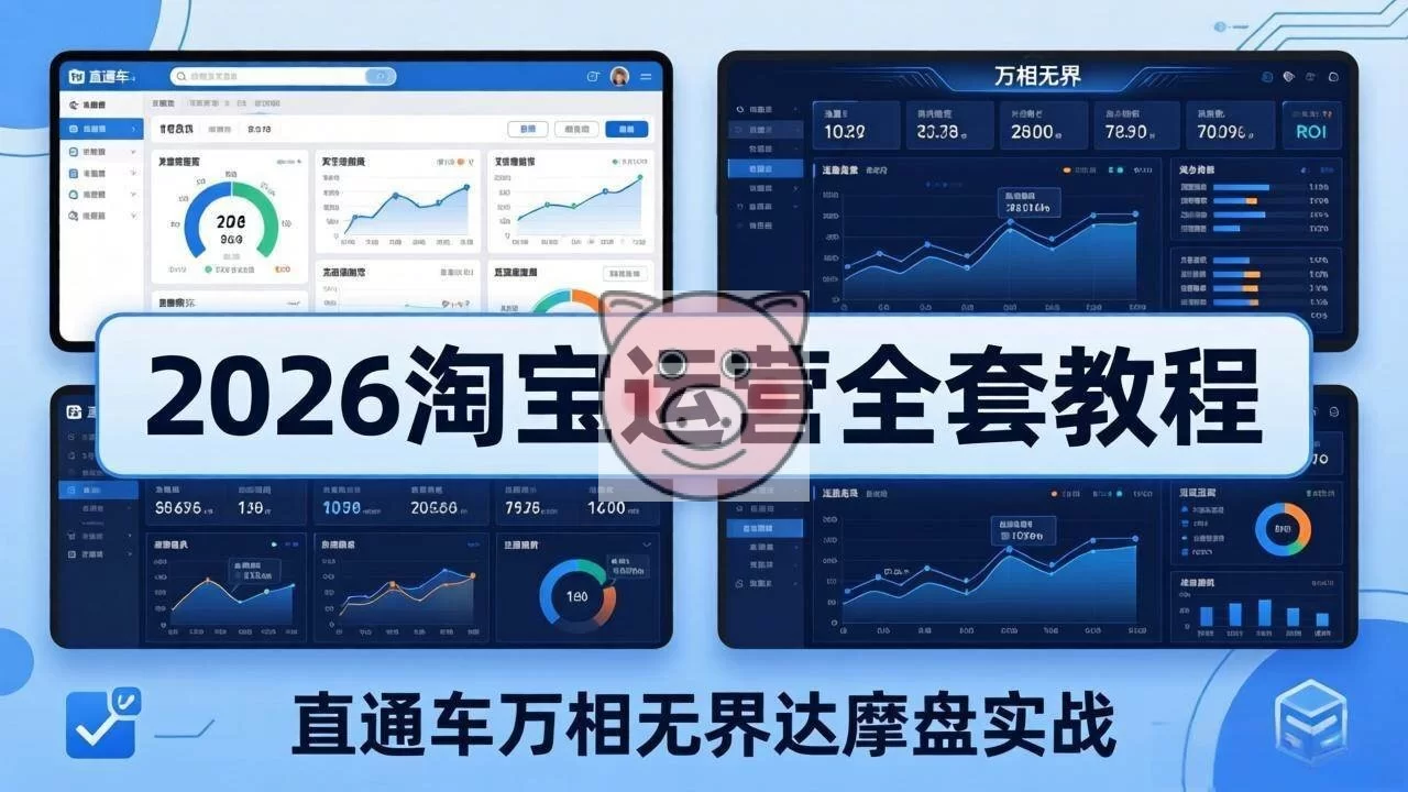 （19288期）2026淘宝运营全套教程(更新7月)，直通车万相无界达摩盘实战，从基础到进阶提升流量转化-小栈博客测试网