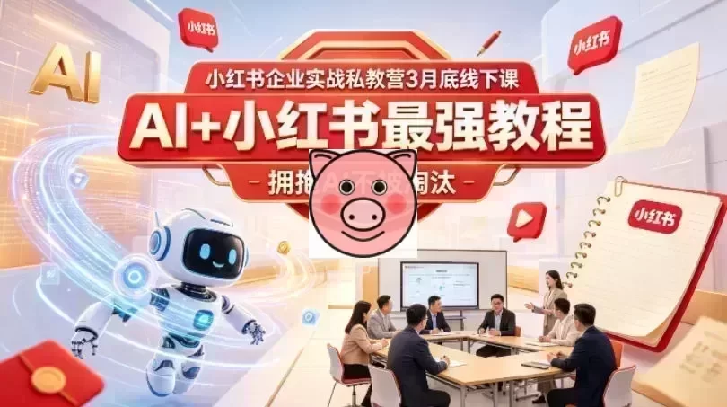 小红书企业实战私教营3月底线下课，AI+小红书最强教程，拥抱AI不被淘汰-小栈博客测试网