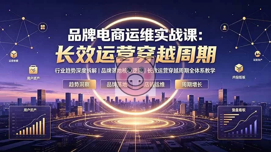 (19340期)品牌电商运维实战课:行业趋势深度拆解|品牌落地核心逻辑|长效运营穿越周期全体系教学-小栈博客测试网