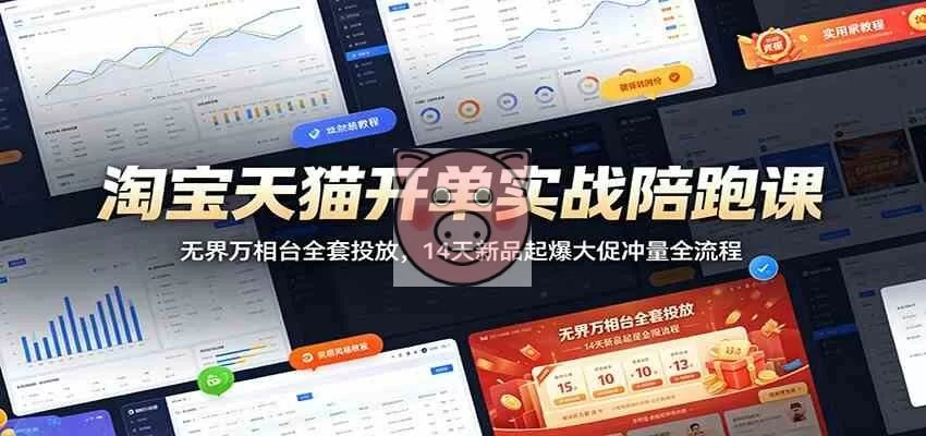 淘宝天猫开单实战陪跑课:无界万相台全套投放,14天新品起爆大促冲量全流程 淘宝天猫开单实战陪跑课:无界万相台全套投放,14天新品起爆大促冲量全流程 - 图片1