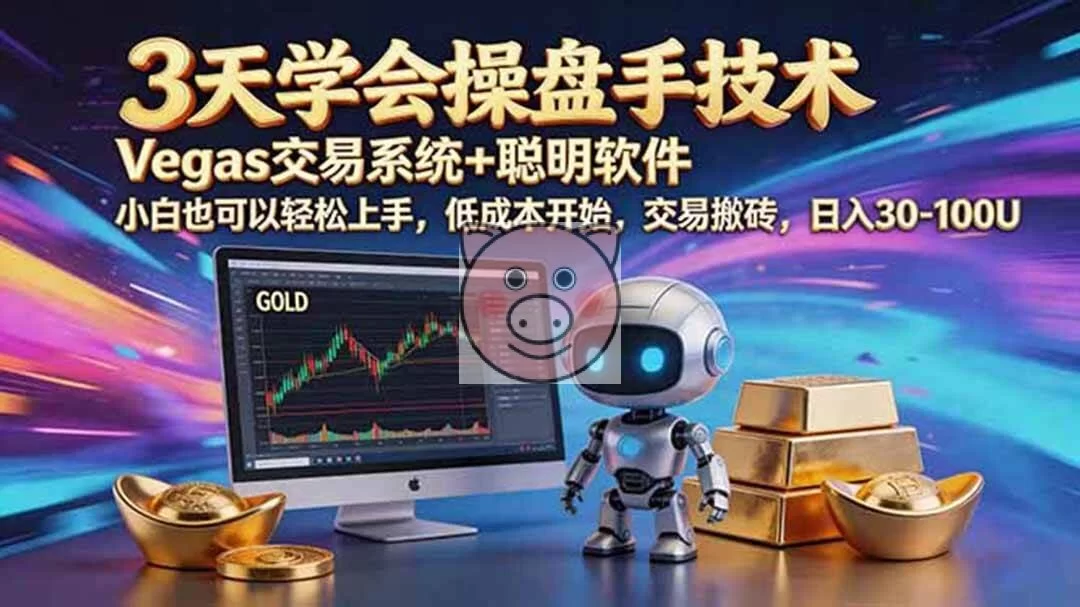 （19005期）三天学会操盘手技术，vegas技术+聪明软件，小白也可以轻松上手，日入500+-小栈博客测试网