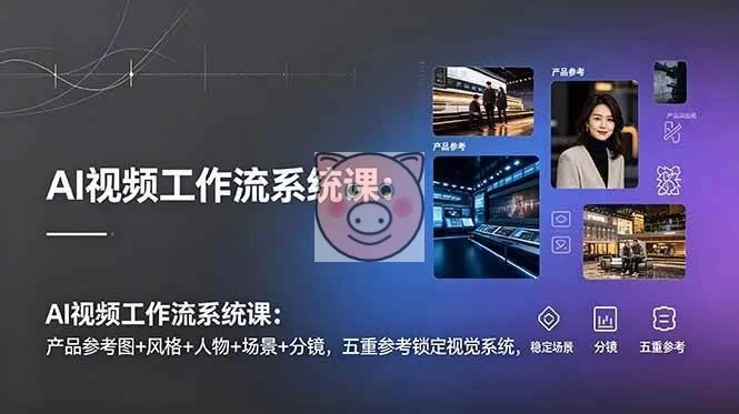 (19016期)AI视频工作流系统课:产品参考图+风格+人物+场景+分镜,五重参考锁定视觉系统,稳定产出高质量视频-小栈博客测试网