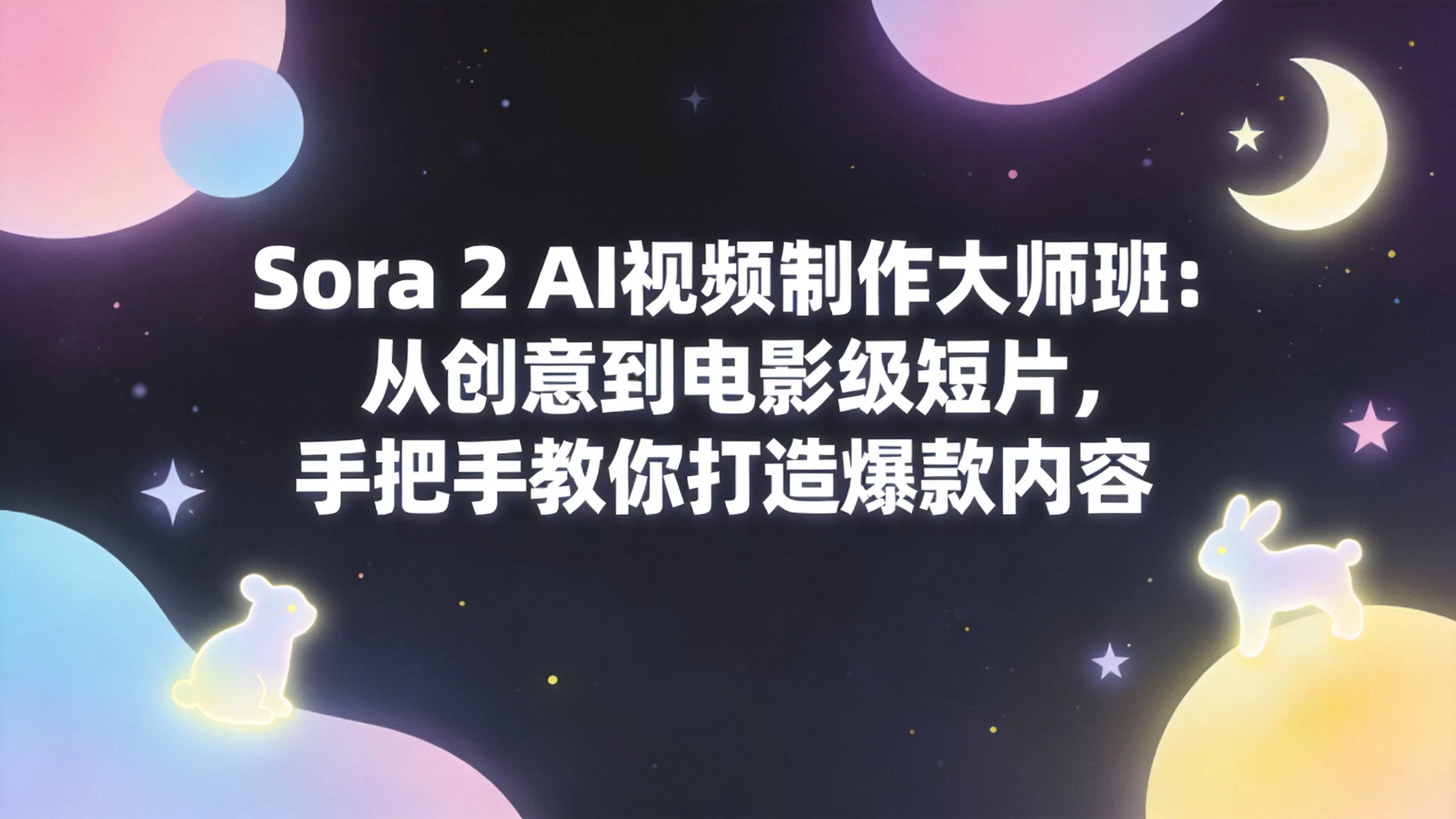 Sora 2 AI视频制作大师班：从零到电影级短片，掌握爆款视频创作全流程 | AI视频生成教程