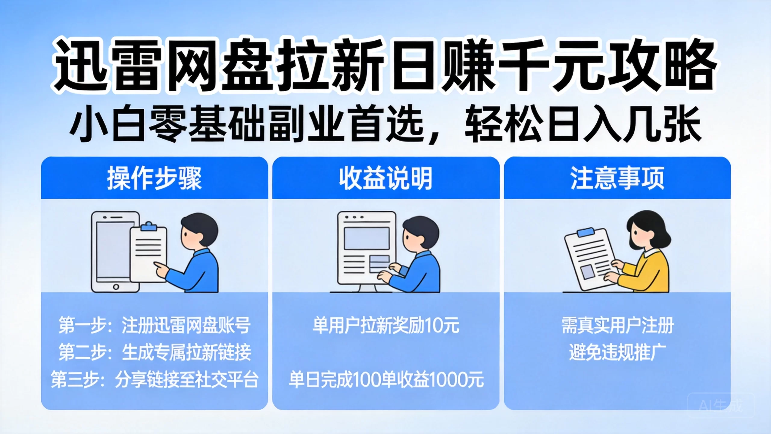 迅雷网盘拉新零基础日赚千元副业-小栈博客测试网