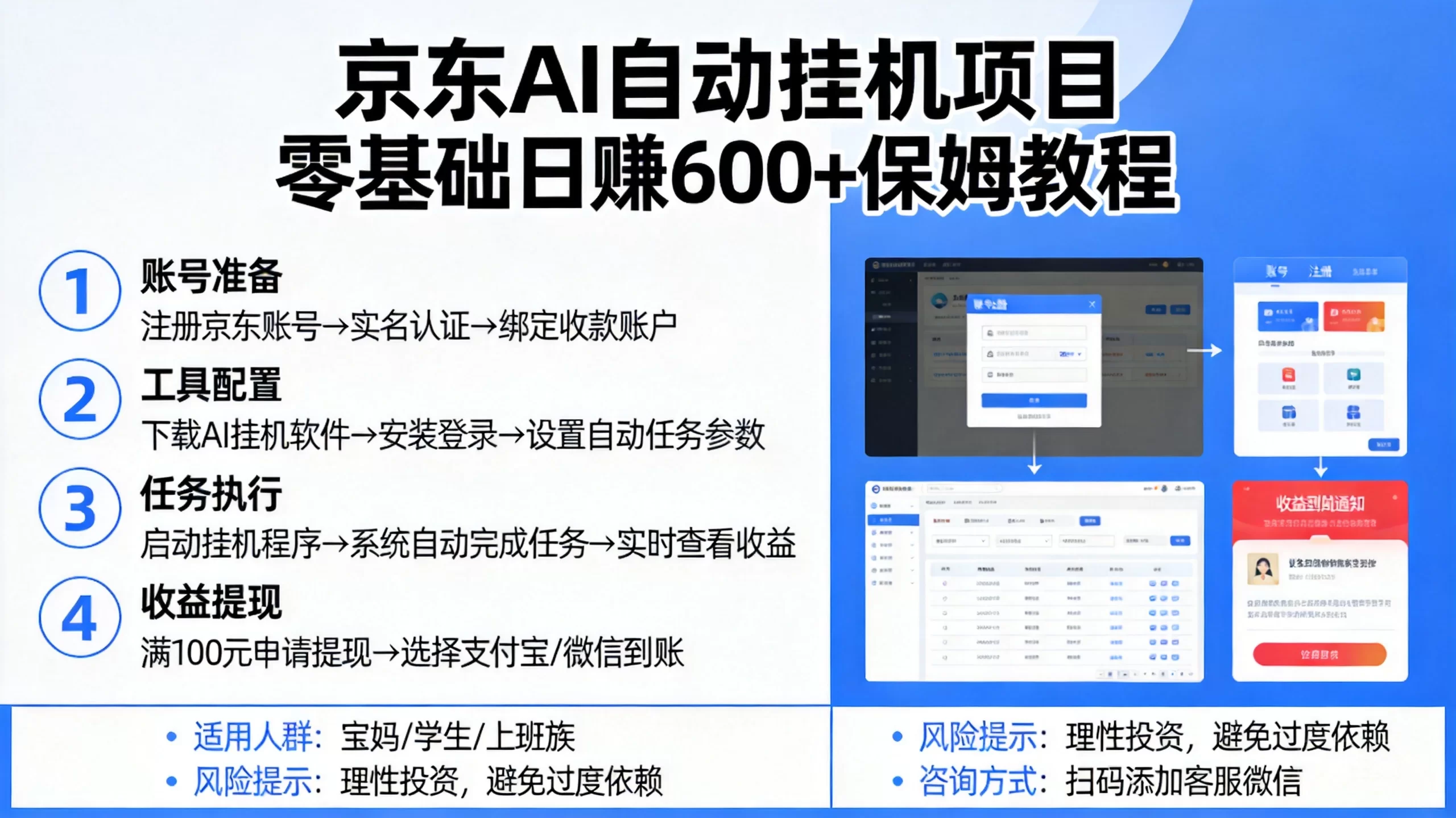 京东AI自动挂机项目,零基础日赚600+保姆教程-小栈博客测试网