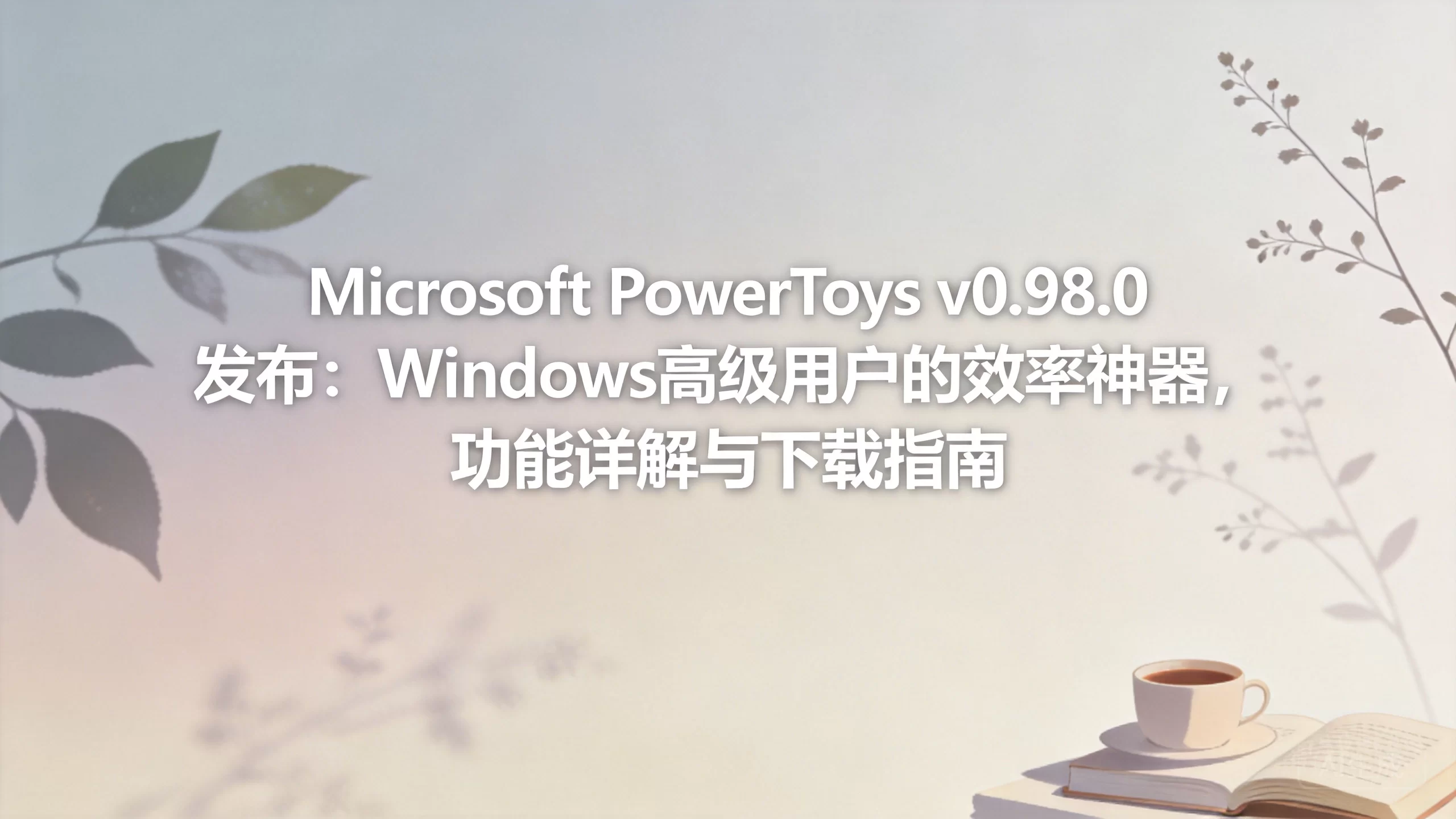 Microsoft PowerToys v0.98.0 发布:Windows高级用户的效率神器,功能详解与下载指南-小栈博客测试网