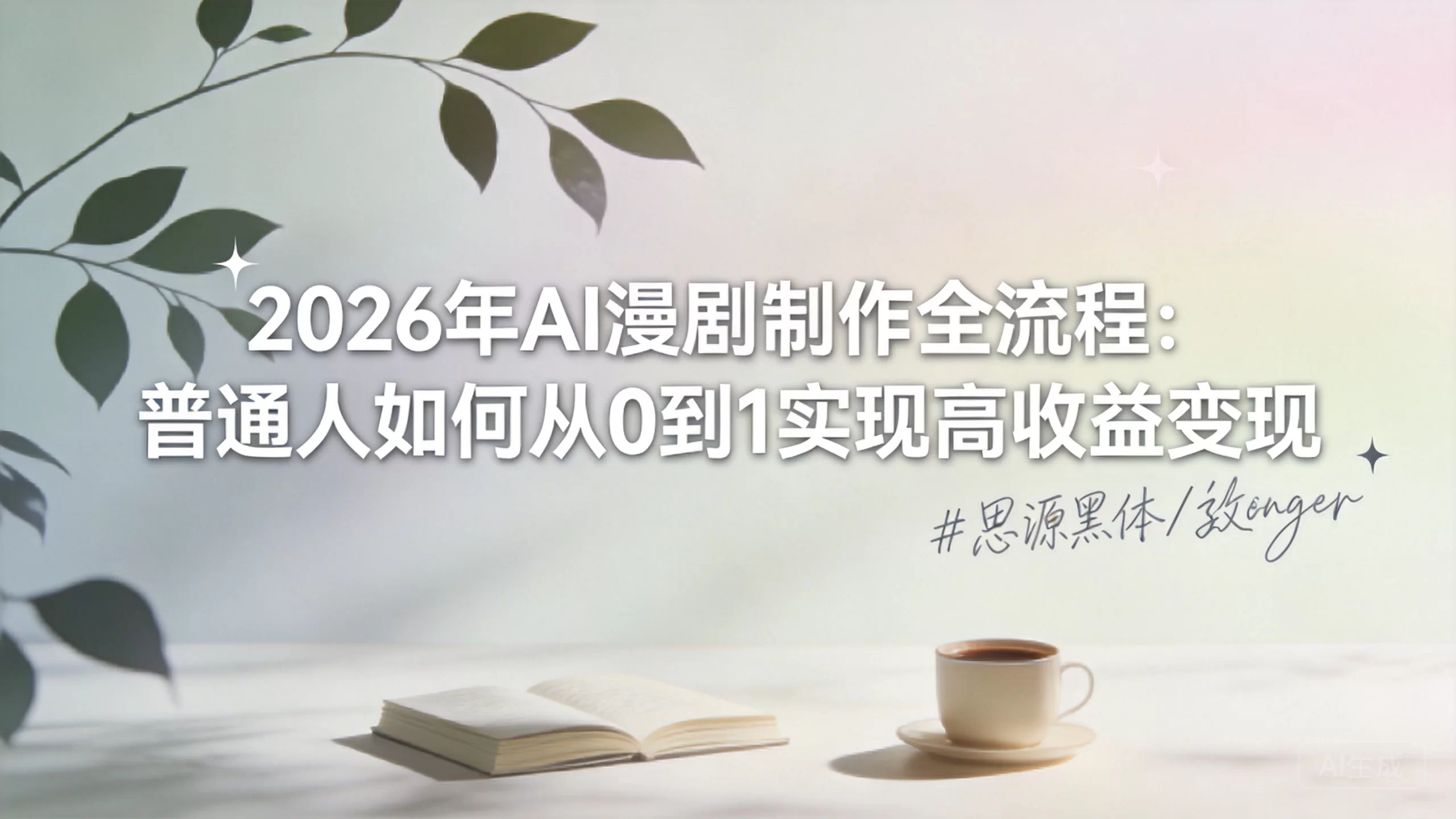 2026年AI漫剧制作全流程:普通人如何从0到1实现高收益变现-小栈博客测试网