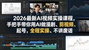 6 AI视频实操课 手把手带你漫剧剪辑起号-小栈博客测试网